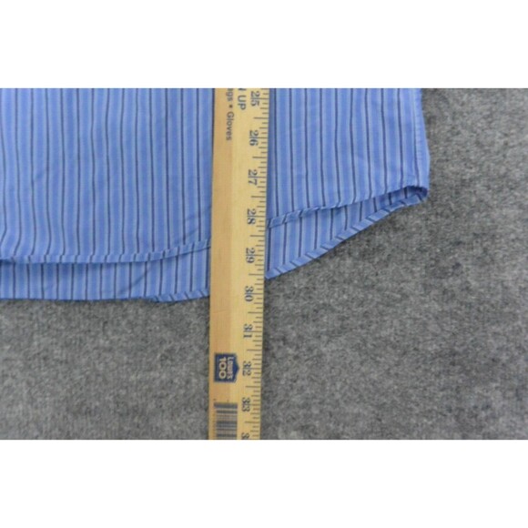 Polo Ralph Lauren Shirt Mens Large‎ Blue Stripe Merrin - Picture 7 of 9